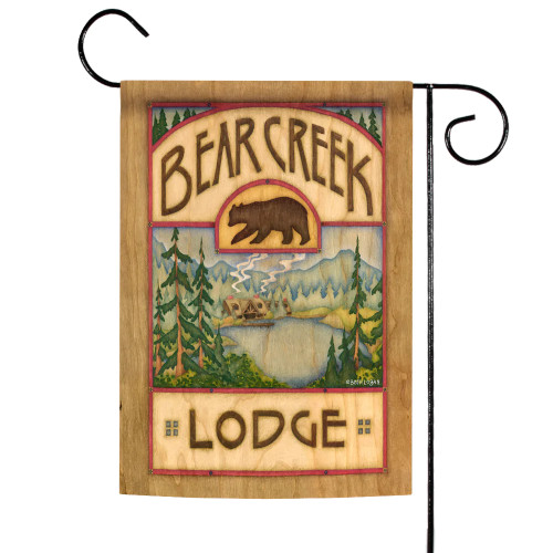 Bear Creek Lodge Outdoor Garden Flag 18" x 12.5"