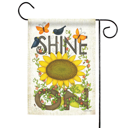 Sunflower "Shine On" Outdoor Garden Flag 18" x 12.5"