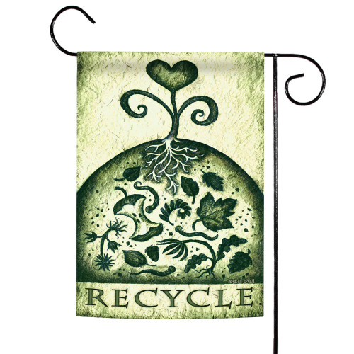 Conservation Compost "Recycle" Nature Outdoor Garden Flag 18" x 12.5"