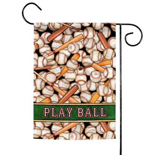America's Pastime Sport "Play Ball" Outdoor Garden Flag 18" x 12.5"