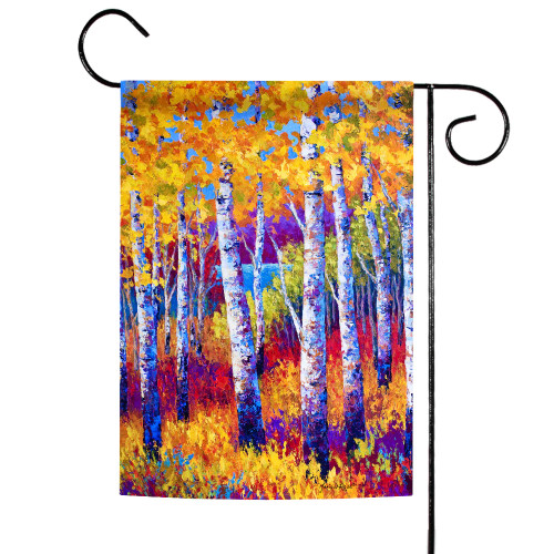 Blissful Birches Outdoor Garden Flag 18" x 12.5"