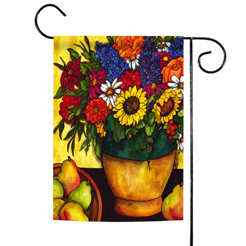 Blooming Bouquet on a Pot Outdoor Garden Flag 18" x 12.5"