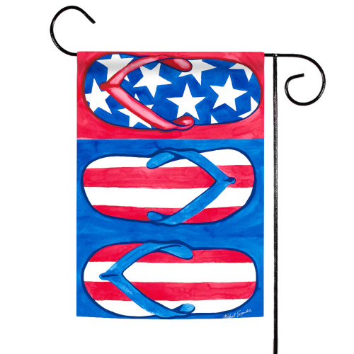 Patriotic Flips Outdoor Garden Flag 18" x 12.5"