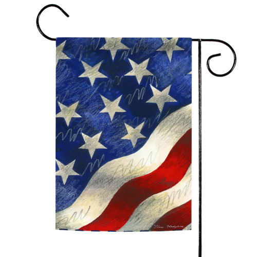 Patriotic Star-Spangled Banner Outdoor Garden Flag 18" x 12.5"