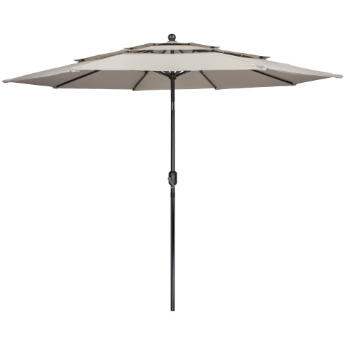 Stay Shaded in Style with the 9.75ft Beige Patio Market Umbrella