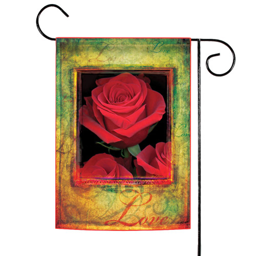 Roses with "Love" Outdoor Garden Flag 18" x 12.5"