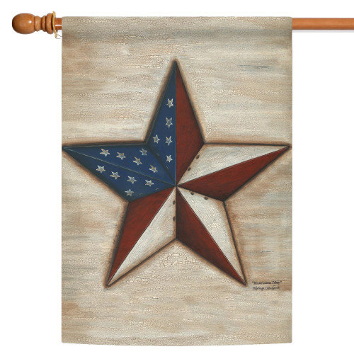 Nautical Star Americana Fade-Resistant Outdoor Flag - 40" x 28"