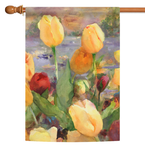 Beautiful Tulips Outdoor House Flag 40" x 28"