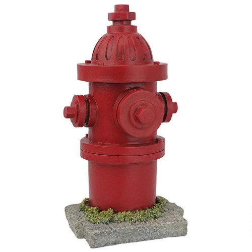9.5" Red and Brown Fire Hydrant Outdoor Garden Statue