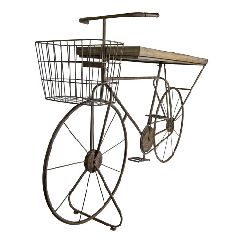 51.5" Brown Traditional Antique Outdoor Bike Planter