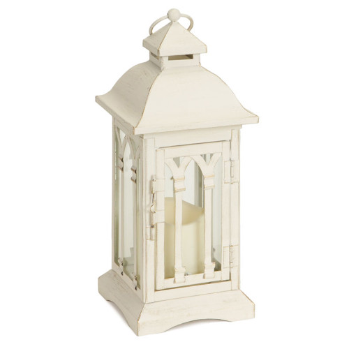 Set of 2 Cream White Flameless LED Candle Lanterns 12.25" - Romantic Decor for Any Occasion
