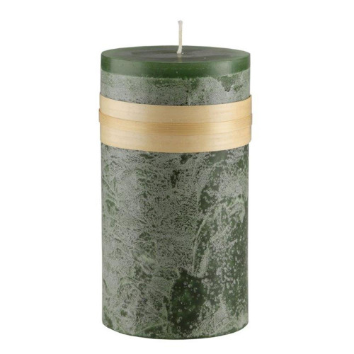 6" Holly Green Traditional Cylindrical Pillar Candle