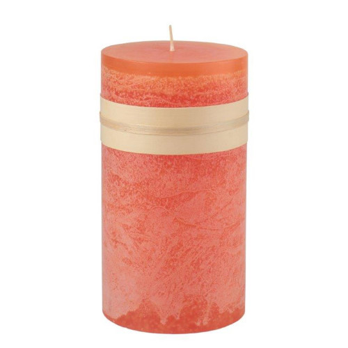 Cylindrical Accent Pillar Candle - 3.25" - Tangerine Orange