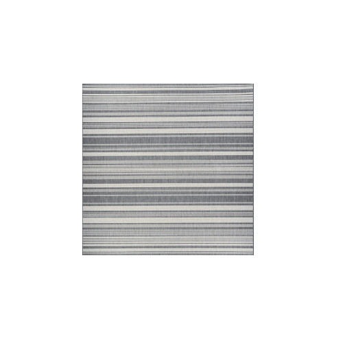 8.5 ' x 8.50' Gray Stripe Square Area Throw Rug