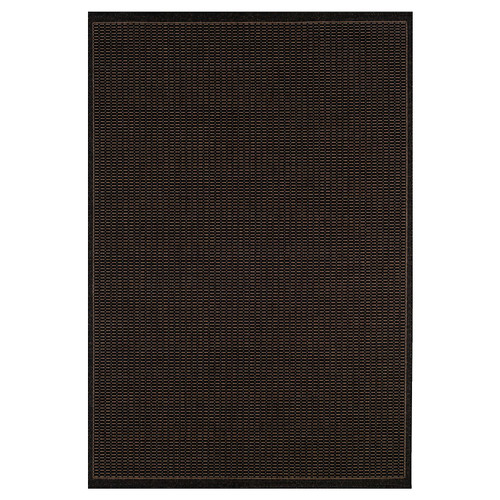 7.5' x 10.75' Cocoa Brown and Beige Patterned Rectangular Area Throw Rug