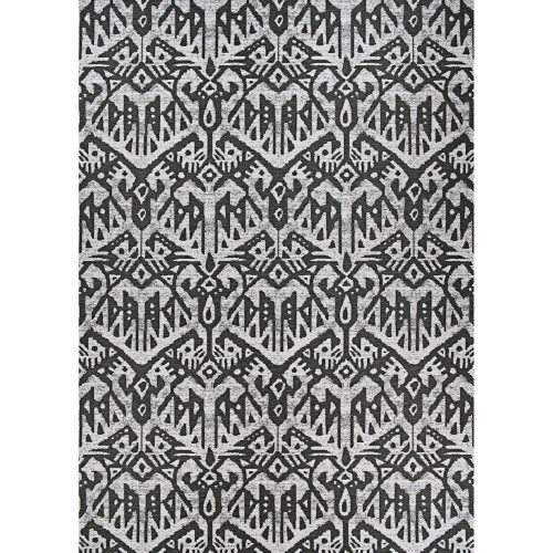 2.3' x 3.11' Black and Ivory Dolce Maasai Rectangular outdoor Area Throw Rug
