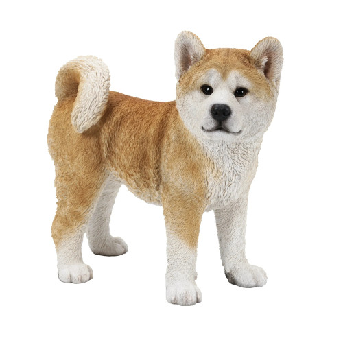 14" Standing Akita Dog Outdoor Garden Statue