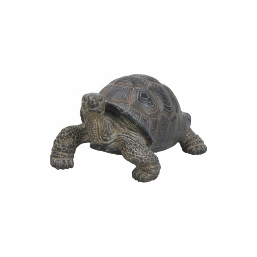 6.5" Gray and Brown Tortoise Outdoor Figurine