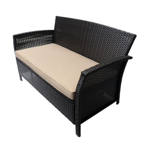 51" Chocolate Brown Contemporary Outdoor Patio Loveseat