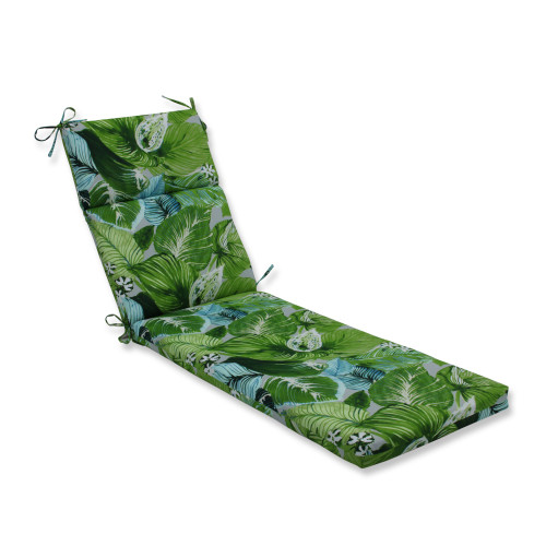 Tropical Outdoor Patio Rectangular Chaise Lounge Cushion - 72.5" - Green and Blue