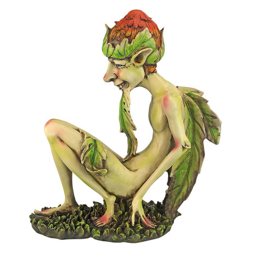 16" Green Troll Hand-Painted Outdoor Garden Statue