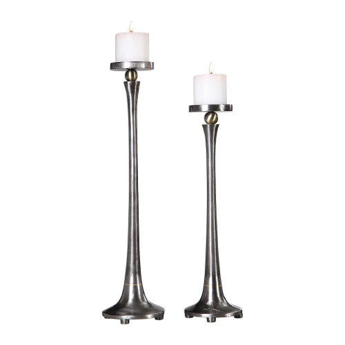 Aliso Cast Iron Candleholders Set/2