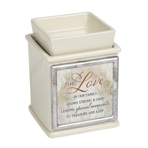 5" Beige and Brown "LOVE FAMILY special moments" Printed Interchangeable Warmer