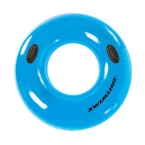 Blue Water Park Style Inflatable Handle Ring for Ages 4 and Up 48" - Lounge in Comfort While Imagining a Water Park Adventure!