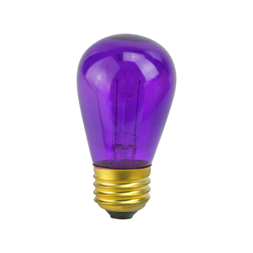 Pack of 25 Transparent Purple S14 Christmas Replacement Bulbs