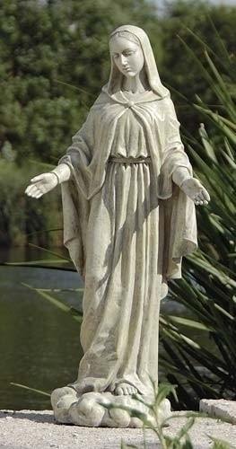 24" Joseph's Studio Our Lady of Grace Religious Outdoor Garden Statue - A Captivating Symbol of Divine Beauty