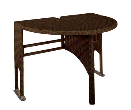 36" Half-Round Drop Leaf Gate-Leg Java Wicker Table