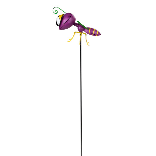 Wasp-Shaped Metal Outdoor Garden Stake - 30"