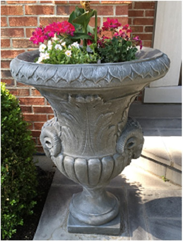 Set of 2 Antique Stone Finished Decorative Urn Planters 37" - Enhance Your Landscape with Durability and Charm