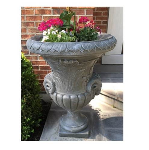 Set of 2 Teal Outdoor Decorative Urn Planters 37"