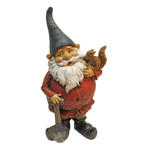 17" Digger Gnome Hand-Painted Outdoor Garden Statue