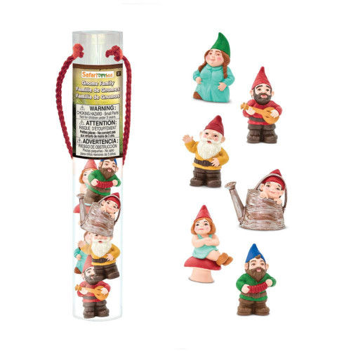 Pack of 6 Yellow and Red Gnome Family Figurines 10.43"