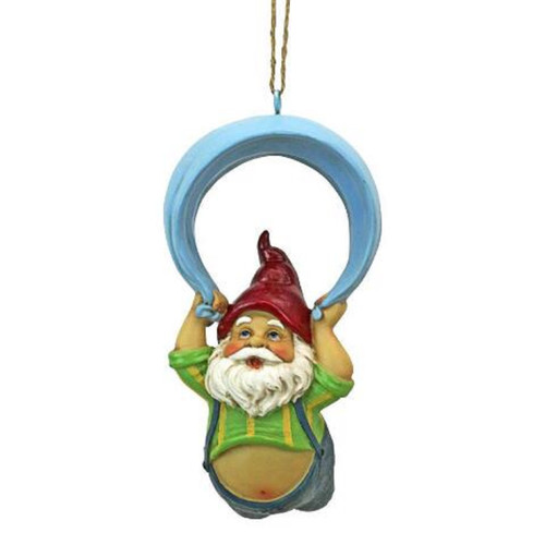 8.5" Parachuting Gnome Hand-Painted Outdoor Garden Statue - Whimsical Garden Adventure