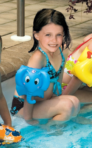 Get Your Kids Ready to Swim with a Set of 2 Inflatable Blue Elephant Arm Floats for Kids