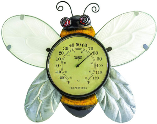 Whimsical Bumble Bee Outdoor Garden Wall Thermometer - Durable, Accurate, and Stylish!