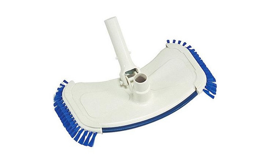 Clean Your Pool Effortlessly with the 14" Blue and White Deluxe Swimming Pool Vacuum Head with Side Brushes