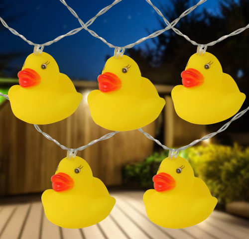 10-Count Yellow Rubber Ducky LED String Lights