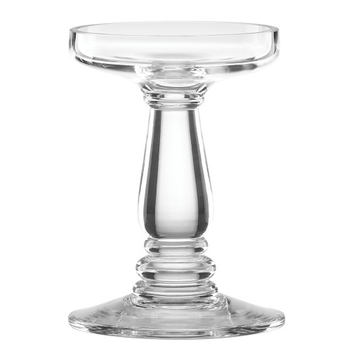 5.25" Clear Glass Contemporary Large Pillar Holder