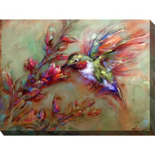 Green and Brown Ambrosia Outdoor Canvas Rectangular Wall Art Decor 40" x 30"