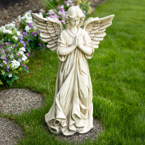 29.5" Serene Angel Standing in Prayer Garden Statue for a Touch of Classical Style