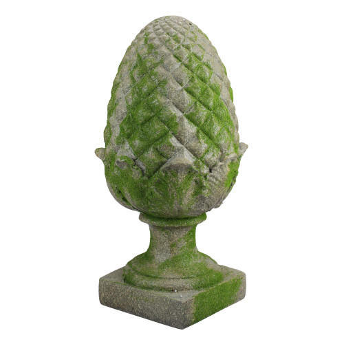 20.75" Green Moss Pineapple Outdoor Garden Statue