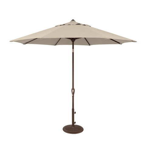 9ft Outdoor Octagon Patio Umbrella with Auto Tilt, Beige