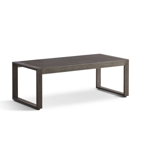 47" Gray Brown Patio Outdoor Coffee Table