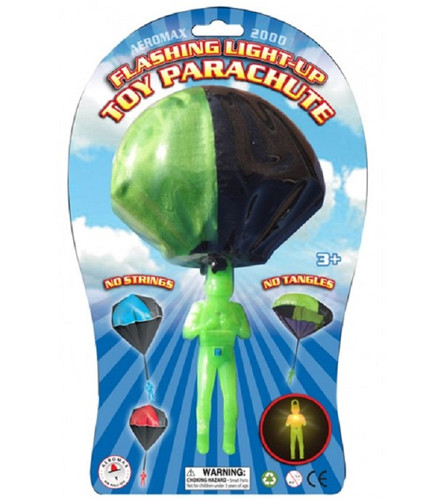 11" Flashing Light-Up Tangle Free Toy Parachute