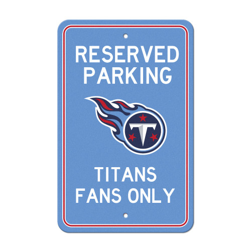 18" NFL Tennessee Titans 'Reserved Parking' Wall Sign