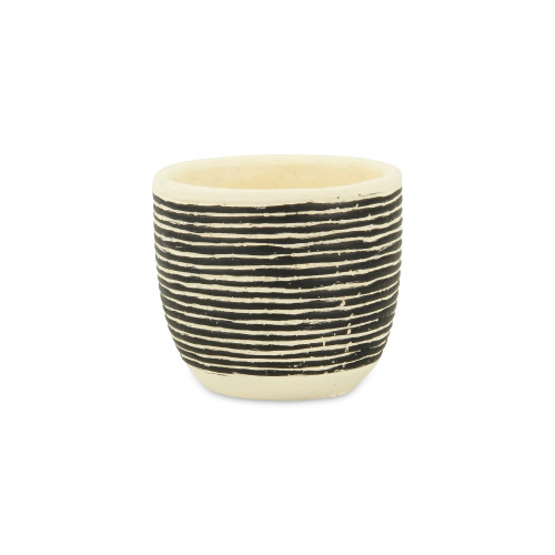 4.5" Small Zebra Stripe Outdoor Planter Pot